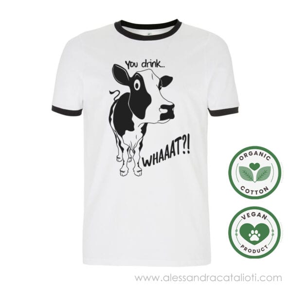 t-shirt vegan ringer bianca